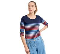 Armor Lux Damen Marinière Légère 10 Couleurs À Manches 3/4 et Col Bateau Femme Pullover, Cornugallia Seal Multicol, 42