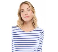 Armor Lux Damen Marinière plozévet Femme Langarmshirt, Weiß (Dw5 Blanc/Etoile Dw5), 40 (Herstellergröße: 3)