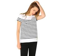 Armor Lux Damen Marinière tel Héritage Femme T-Shirt, Mehrfarbig (Bi9 Blanc/Rich Navy Bi9), 34 (Herstellergröße: 0)