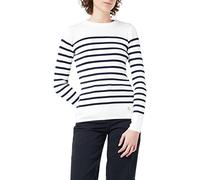 Armor Lux Damen Pull Marin Groix HÃritage Femme Pullover, Weiß (4Fq Milk/Rich Navy 4Fq), 38 (Herstellergröße: 2)