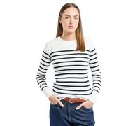 Armor Lux Damen Pull Marin Groix HÃritage Femme Pullover, Weiß (4Fq Milk/Rich Navy 4Fq), 40 (Herstellergröße: 3)