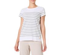 Armor Lux Etel Matrosenshirt, kurzärmelig, Bootsausschnitt, aus Leichter Baumwolle, für Damen, Weiß/Shadow, M