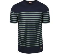 Armor-Lux Etel T-Shirt Streifen Navy Grün - Größe M Dunkelblau M