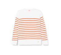 Armor Lux Groix Damen-Pullover, Weiß/Flamme, Small