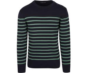 Armor-Lux Groix Pullover Streifen Navy Grün - Größe XXL Dunkelblau XXL