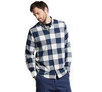 Armor Lux Herren Kariertes Baumwolle Hemd, Tartan Winterblue/Milk, XL