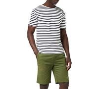 Armor Lux Herren kurzen Ärmeln im Marine-Stil Doëlan aus Dicker Baumwolle T-Shirt, Mehrfarbig (Blanc/Navire 400), XX-Small (Herstellergröße: 0)