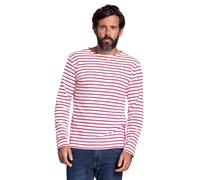 Armor Lux Herren Marinière Houat Héritage Homme T-Shirt, Mehrfarbig (320 Weiß/Braise 320 Weiß/Braun), M