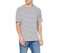 Armor Lux Herren Marinière "Theviec" Homme T Shirt, Weiß (400 Blanc/Navire), L EU