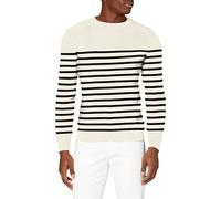 Armor Lux Herren Pull Marin Groix Homme Pullover, Weiß (6Rl Milk/Navire 6Rl), Medium