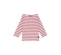 Armor Lux Mädchen Kinder Marine-Stil Loctudy aus Dicker Baumwolle T-Shirt, Mehrfarbig (Blanc/Braise 320), 6 Jahre