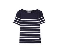 Armor Lux Mädchen Kurzarm Kinder Marine-Stil Etel aus Leichter Baumwolle T-Shirt, Mehrfarbig (Navire/Blanc 600), 4 Jahre