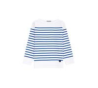 Armor Lux Mädchen Marinière amiral Kid Langarmshirt, Weiß (Dw5 Blanc/Etoile Dw5), 8 Jahre