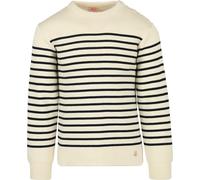 Armor-Lux Molène Pullover Wolle gestreift Ecru - Größe XL Weiß XL