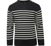 Armor-Lux Paimpol Pullover Wolle gestreift Navy - Größe XL Dunkelblau XL