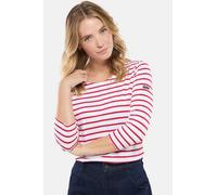 Armor Lux Streifenshirt 3/4-Arm Damen Weiß Rot Mariniere Gestreift Rot 38