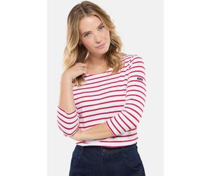 Armor Lux Streifenshirt 3/4-Arm Damen Weiß Rot Mariniere Gestreift Rot 38