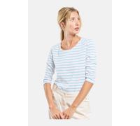Armor Lux Streifenshirt 3/4-Arm Damen Weiß Türkis Mariniere Gestreift Türkis 42