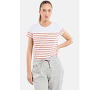 Armor Lux T-Shirt Etel Damen Weiß Orange Streifenshirt Heritage Orange 38
