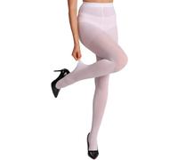 ARMOROSE Langlebige Strumpfhose für Damen, reißfest, Bauchkontrolle, 40D, halbtransparent, hohe Taille, Weiss/opulenter Garten, M