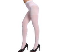 ARMOROSE Unzerstörbare Strumpfhose für Damen, reißfest, langlebig, Bauchkontrolle, Oberteil, 40D, halbtransparent, hohe Taille, Weiss/opulenter Garten, M