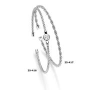 Armreif ADELIA´S "Armreif Armband aus Silber rhodiniert rhodiniert", silber, Armbänder, Damen, Silber 925 (Sterlingsilber), Armreif, mit Zirkonia (28736966-0) silber