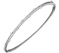 Armreif Armband 925 Sterling Silber 7 Zirkonia Silberarmband schmal dünn
