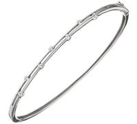 Armreif Armband 925 Sterling Silber 7 Zirkonia Silberarmband schmal dünn