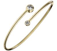 Armreif Armband 925 Sterling Silber gold vergoldet 2 Zirkonia