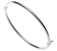 Armreif Armband oval 585 Gold Weißgold Goldarmreif Goldarmreif Steckverschluss