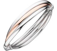 Armreif Armband oval 925 Sterling Silber bicolor vergoldet