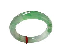 Armreif aus natürlichem Jade, Hetian Jade Yang, grünes schwimmendes Blumen-Jade-Armband, kreisförmiges Jade-Armband, Mädchenmodell, elegantes chinesisches grünes Achat-Jade-Armband, mit Box, 60 mm