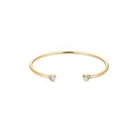 Armreif ELLI "Armreif Weiß 925 Sterling Silver, mit Kristallen von Swarovski", gold, Armbänder, Damen, 17cm,mit Stein, Silber 925 (Sterlingsilber), Armreif (692164-0) gold