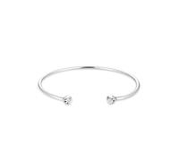 Armreif ELLI "Armreif Weiß 925 Sterling Silver, mit Kristallen von Swarovski", weiß, Armbänder, Damen, 17cm,mit Stein, Silber 925 (Sterlingsilber), Armreif (454300-0) weiß