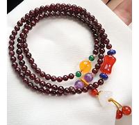 Armreif Feng Shui Armband Reichtum Armband Natürliche Edelstein Armband Glücksbringer Armband for Frauen Granat Kristall Armband Geburtsstein Armband Vintage Schmuck Multi Layer Armband Stapelbar