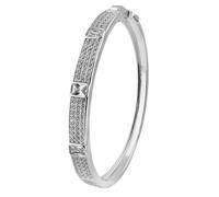 Armreif FIRETTI "Schmuck Geschenk Silber 925 Armschmuck Armband Glitzer", silberfarben, kristallweiß, kristallweiß, Armbänder, Damen, Silber 925 (Sterlingsilber), Armreif, mit Zirkonia (synth.) (31490