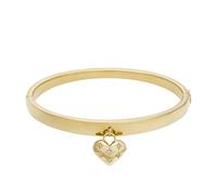 Armreif FOSSIL "Schmuck Geschenk Edelstahl SADIE Herz", gold (gelbgoldfarben, kristallweiß, kristallweiß), Armbänder, Damen, Edelstahl, mit Glasstein (73981725-0) gelbgoldfarben, kristallweiß, kristal