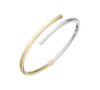 Armreif JOBO, silber (silber 925), Armbänder, Damen, Silber 925 (Sterlingsilber), Armreif, oval 925 Silber bicolor vergoldet (59241804-0) silber 925