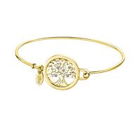 Armreif LOTUS "Essentials - Baum des Lebens", gelbgoldfarben, kristallweiß, kristallweiß, Armbänder, Damen, Edelstahl, Armreif, mit Glasstein (49926901-0) gelbgoldfarben, kristallweiß, kristallweiß