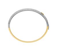 Armreif MICHAEL KORS "Schmuck Geschenk Metall Armkette PREMIUM", gold (gelbgoldfarben, kristallweiß), Armbänder, Damen, 17,8cm,mit Zirkonia, Metall, Armreif, wahlweise mit oder ohne Zirkonia (87360218