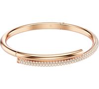 Armreif SWAROVSKI "Schmuck Geschenk Armschmuck Dextera" Gr. L, rosa (roségoldfarben, kristallweiß, kristallweiß), Armbänder, Damen, L, Metall, Armreif, mit Swarovski Kristall (71609925-L) roségoldfarb