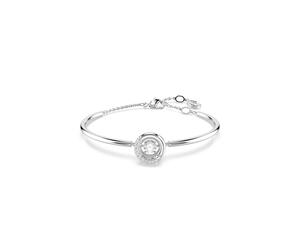 Armreif SWAROVSKI "Schmuck Geschenk Armschmuck Dextera", metallfarben, kristallweiß, kristallweiß, Armbänder, Damen, 17, Metall, glitzernd, glänzend, Armreif, mit Swarovski Zirkonia (synth.) (53093763