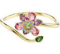 Armreif SWAROVSKI "Schmuck Geschenk Idyllia Armreif Blume" Gr. L, gold (gelbgoldfarben, pink, blau, grün, lila, pink, blau, grün, lila), Armbänder, Damen, L, Metall, Armreif, mit Swarovski Kristall (6