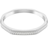 Matrix Armreif, Baguette-Schliff, Achteckform, Weiß, Rhodiniert S