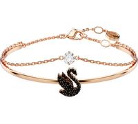 Swarovski Damen Armreif black Swan Iconic 17cm Rosegold 5678048