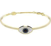 Armreif SWAROVSKI "Symbolica Böser Blick Magisches Auge" Gr. M, blau (gelbgoldfarben, blau, schwarz, kristallweiß, blau, schwarz, kristallweiß), Armbänder, Damen, M, Metall, Armreif, mit Swarovski Kri