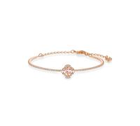 Armreif SWAROVSKI "Una Sparkling Dc Glücksklee" Gr. M, rosa (roségoldfarben, rosa, kristallweiß, rosa, kristallweiß), Armbänder, Damen, M, Metall, Armreif, mit Swarovski Kristall (91431138-M) roségold