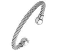 Armspange JOBO "offener Armreif", edelstahlfarben, Armbänder, Damen, Edelstahl, Armspange, Edelstahl 17 cm (50361137-0) edelstahlfarben