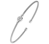 Armspange JOBO "offener Armreif", silber 925, weiß, Armbänder, Damen, Silber 925 (Sterlingsilber), Armspange, 925 Silber mit Zirkonia 17,5 cm (52495355-0) silber 925, weiß