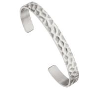 Armspange JOBO "Offener Armreif", silber (silber 925), Armbänder, Damen, Silber 925 (Sterlingsilber), Armspange, 925 Silber gehämmert (59210912-0) silber 925